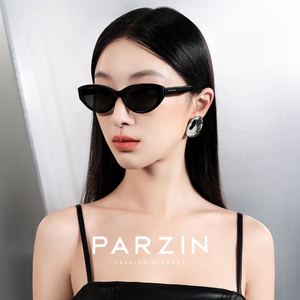帕森PAZA系列猫眼窄框太阳眼镜女范丞丞同款防晒覆古太阳眼镜男PZ