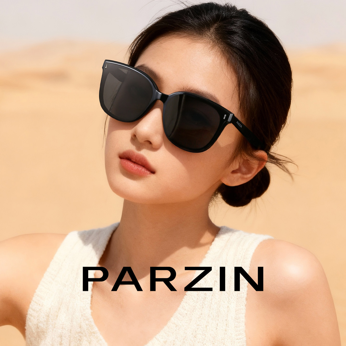 帕森黑超墨镜女26年新品大框显瘦板材防紫外线偏光太阳镜男PZ78