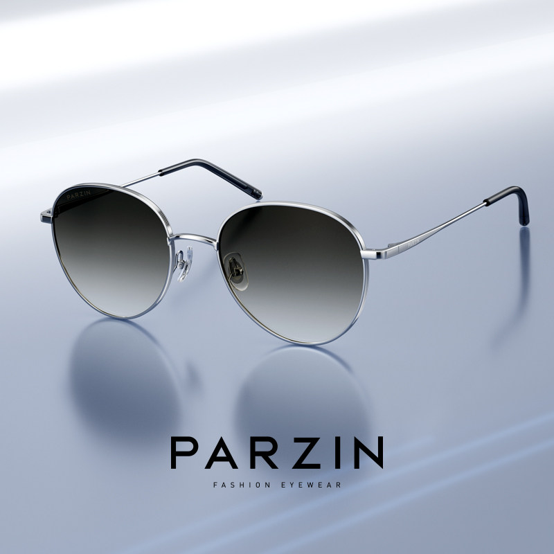 帕森太阳镜女 修颜金属圆框时尚潮遮阳防晒墨镜防紫外线PZ8393