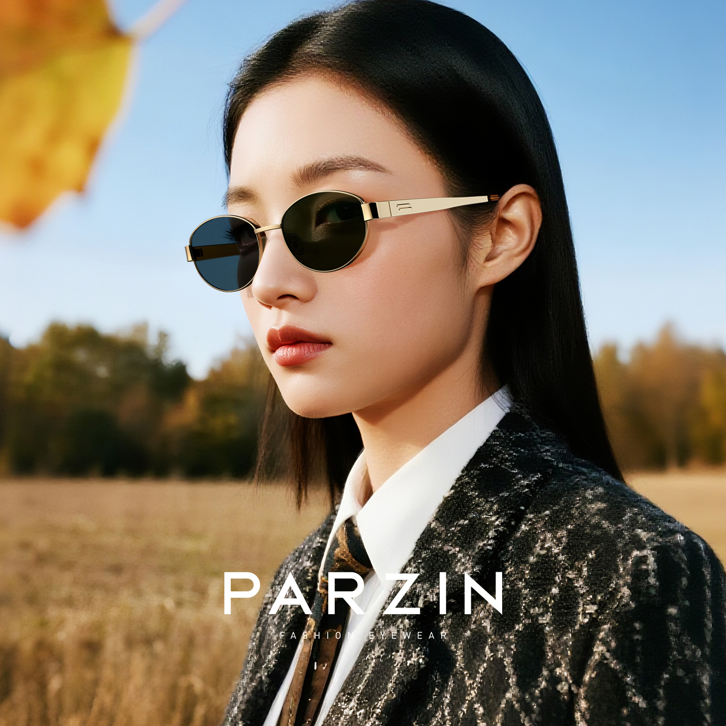 帕森小金主老钱风墨镜女复古防晒高级感防紫外线太阳镜男PZ8387