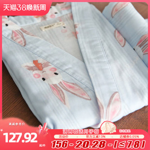 月子服夏季 产后纯棉纱布和服孕妇睡衣哺乳怀孕期春秋女家居服 薄款