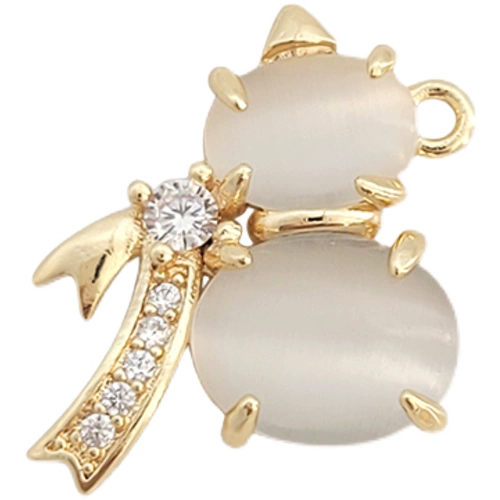 Подвеска, браслет ручной работы, ожерелье, кошачий глаз, 18 карат, золотой цвет