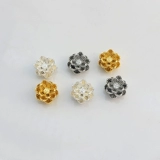 Медная золотая трехмерная подвеска, ожерелье и браслет из жемчуга, бусины, аксессуар, аксессуары, золото 18 карат, 3D, со сквозным отверстием