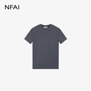 NFAI 26SS 砂洗紧身短袖 丝绒触感/舒适弹力/修饰身形