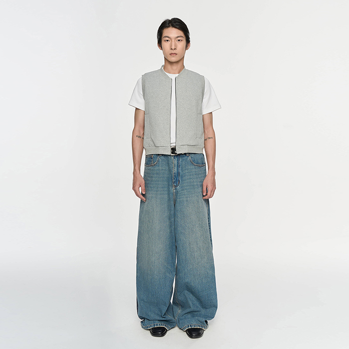 NFAI.棒球领拉链马甲舒适好穿