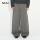堆积不踩 NFAI 软糯舒适 时装 廓形 25FW 廓形绒感束脚卫裤