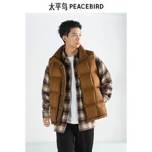 休闲羽绒马甲立领羽绒服 男士 太平鸟男装 防寒保暖背心男冬季