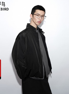 【商场同款】太平鸟男装立领行政夹克25秋新款宽松外套B2BCF3D09