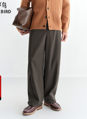 【商场同款】太平鸟男装休闲裤25冬季新款阔腿伞兵裤 B2GBF4137