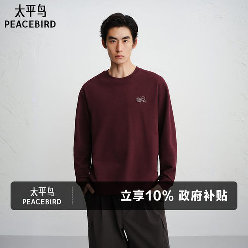 太平鸟男士时尚全棉刺绣卫衣