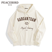 商场同款 太平鸟男装 2024年春季 新款 连帽印花卫衣男B1CRD4364