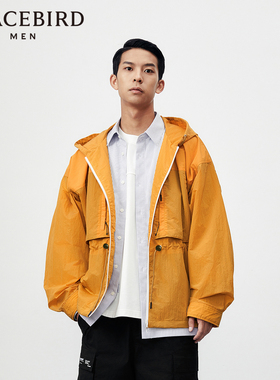 【王鹤棣同款】太平鸟男装休闲夹克秋新款阔版工装夹克 B2BCE1340