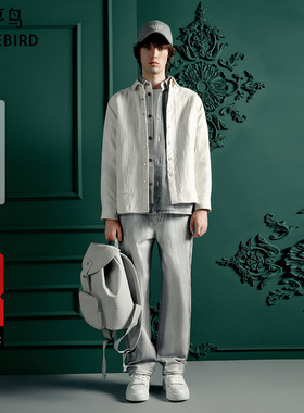 太平鸟男装纯棉牛仔裤潮Daria ong联名 B1HAE4917