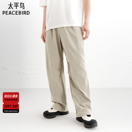 【商场同款】太平鸟男装刺绣休闲裤25秋新款伞兵裤潮流B2GLF3226