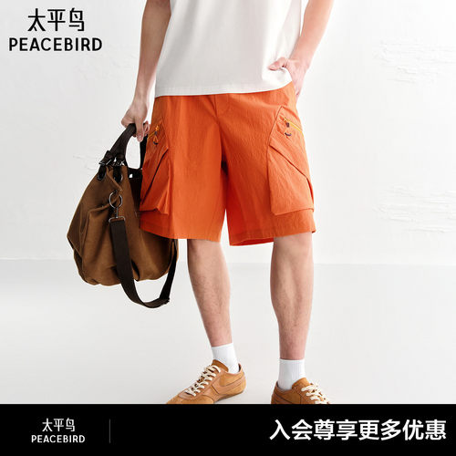 【商场同款】太平鸟男装 时尚休闲裤尼龙弹力宽松直筒裤B2GCG2641