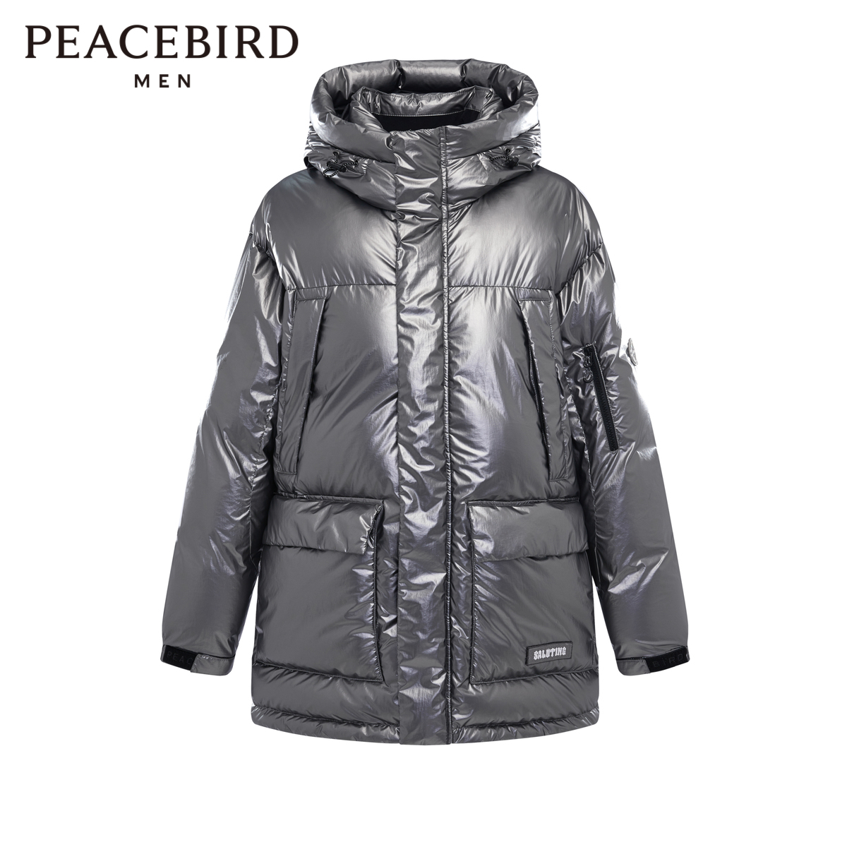 【商场同款】太平鸟男装2023年冬季新款中长款羽绒服男B2ACD4532