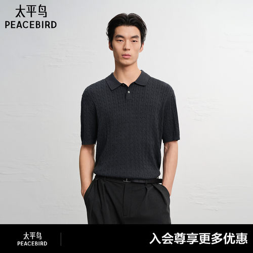 【商场同款】太平鸟男装 2026年夏季新款针织Polo衫男B1EEG240H