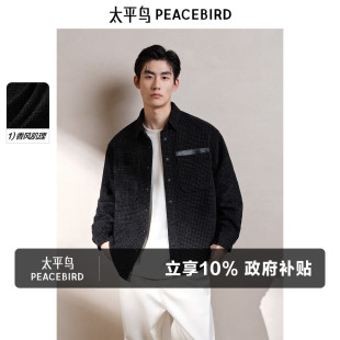 休闲衬衫 春季 时尚 男士 太平鸟男装 衬衫 衬衣 肌理小香风