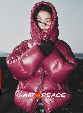 【AIRxPEACE】太平鸟 连帽亮面羽绒服新款鹅绒面包服B2ACF440B