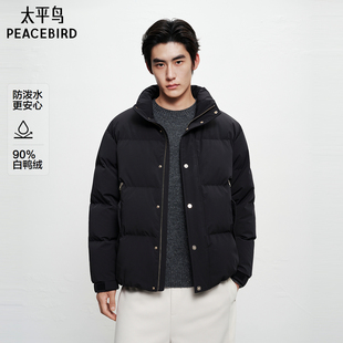 黑金防寒面包服男短款 新款 外套 立领羽绒服2025年冬季 太平鸟男装