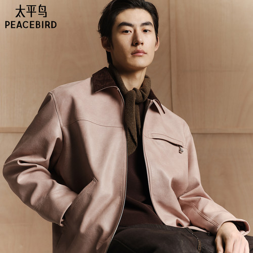 【商场同款】太平鸟男装巴恩风拼接夹克春新款潮流外套B2BCG1105