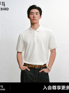 【商场同款】太平鸟男装2026年夏季新款提花肌理Polo衫B1COG2478#