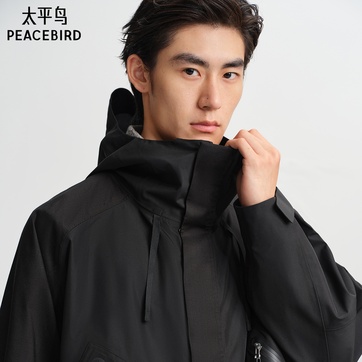 【商场同款】太平鸟男装 OAMC联名连帽夹克中长款外套潮B2BCF4503