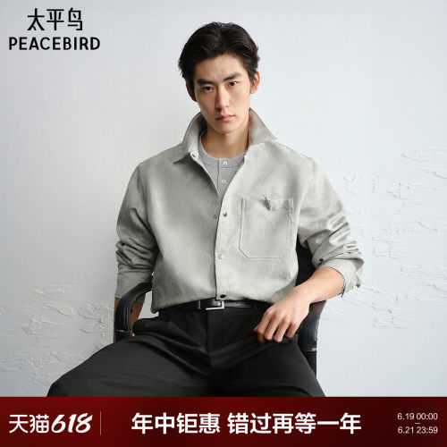 【商场同款】太平鸟男装 2026年春季新款立体肌理衬衫男B1CHG1408