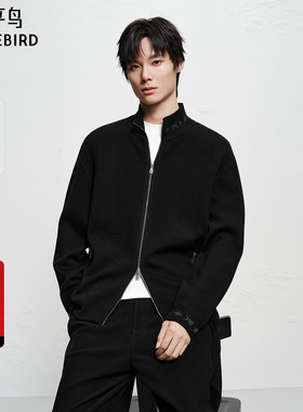 【商场同款】太平鸟男装 休闲毛衫字母提花羊毛混纺毛衣B1EAF4232