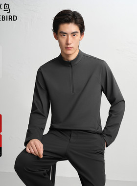 【AIRxPEACE】太平鸟男装 休闲卫衣时尚纯色半拉链卫衣 B2CRF4175