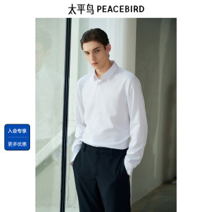 长袖 刺绣商务时尚 翻领衬衫 修身 打底衬衣 秋季 太平鸟男装