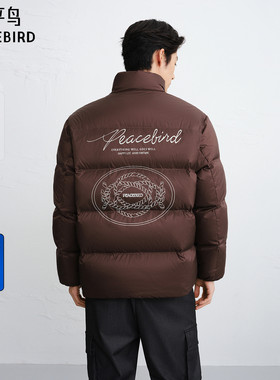 【商场同款】太平鸟男装 2026年新款潮流背后印花羽绒服B2ACG111D