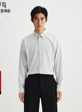 【商场同款】太平鸟男装刺绣长袖衬衫25秋新款时尚内搭B1CAF3E03