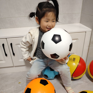23cm儿童足球宝宝小皮球幼儿园运动游戏拍拍球加厚大号弹力球
