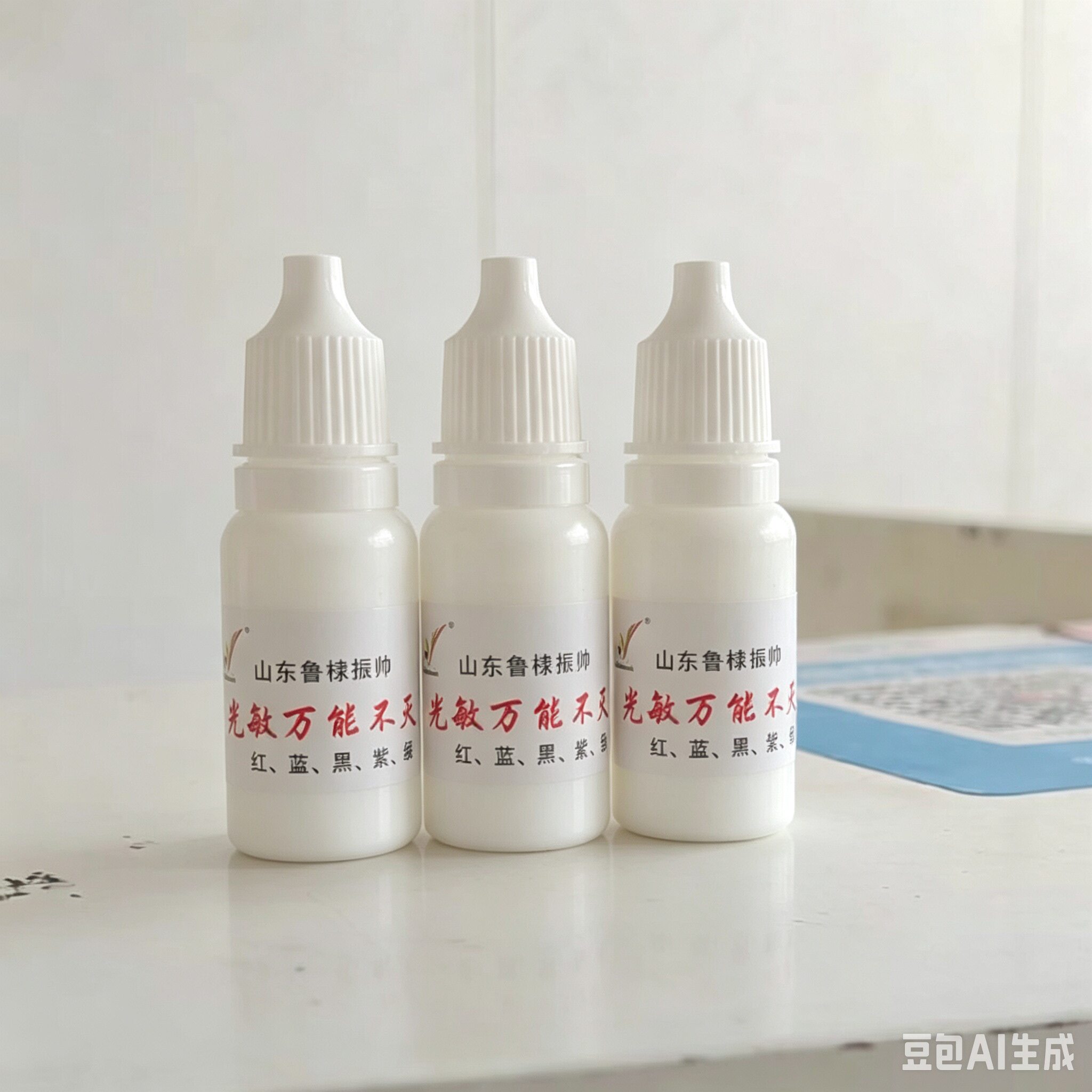 光敏印油快干进口五星印油印章油万能不灭印油白色黑色