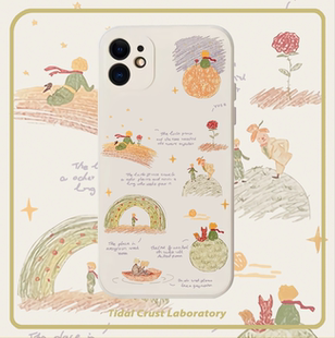 液态硅胶卡通小王子涂鸦复古手机壳适用苹果17nova14华为p70 mate70小米15opporeno14vivo30荣耀300iPhone15