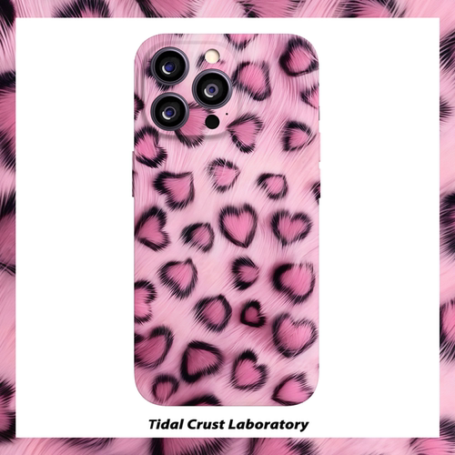 可爱粉色豹纹酷酷女孩菲林二合一手机壳适用苹果17nova14华为p70mate60小米15opporen14ovivo荣耀300iPhone16