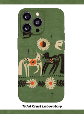 黑白星星马复古绿马年菲林二合一手机壳适用苹果17nova14华为p70mate60小米15opporen14ovivo荣耀300iPhone16