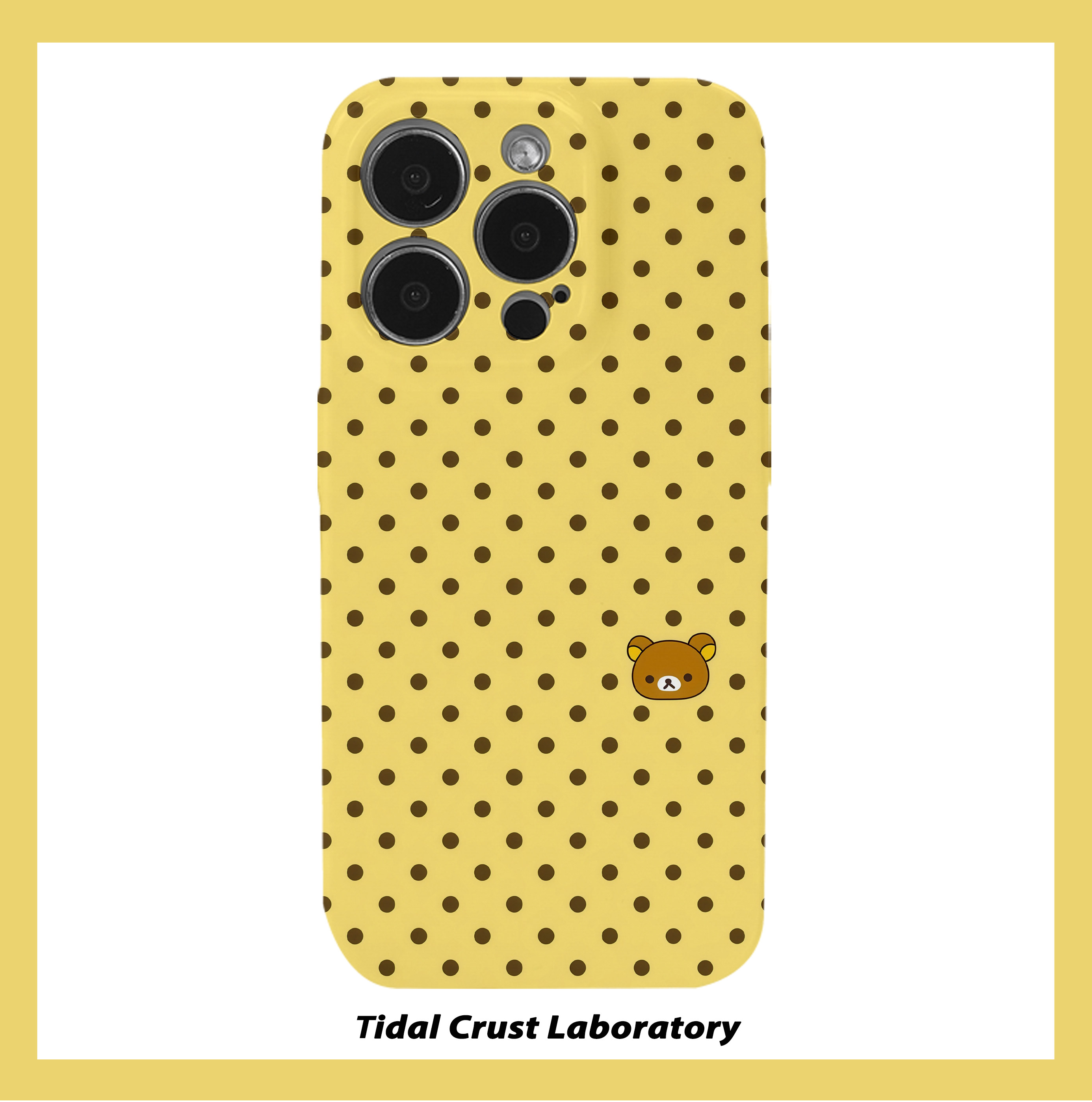 简约波点咖色小熊头像菲林二合一手机壳适用苹果17nova14华为