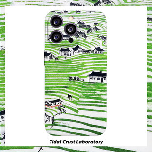 希望田野炊烟袅袅国风菲林二合一手机壳适用苹果17nova14华为p70mate60小米15opporen14ovivo荣耀300iPhone16