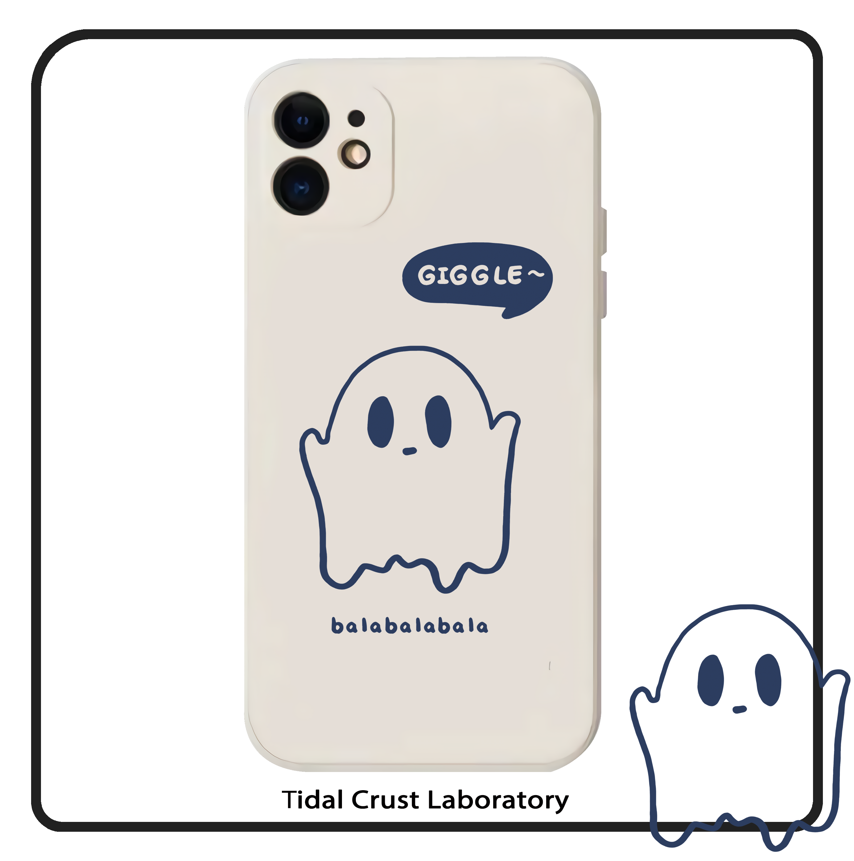 液态硅胶卡通怪兽蓝色全包手机壳