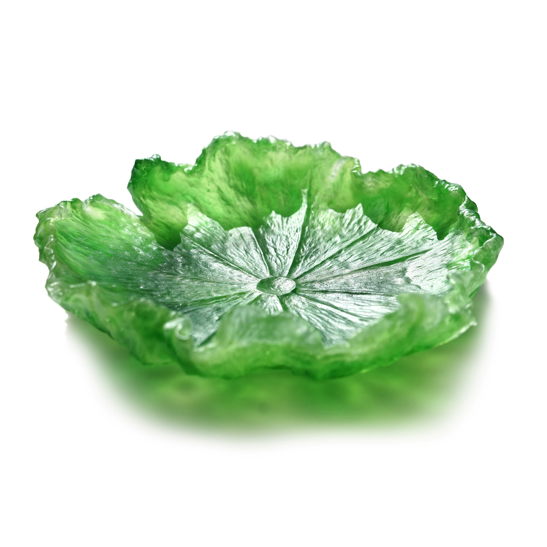 梁明毓玻璃｜壶承 荷叶连连