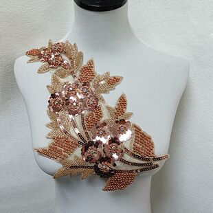 网纱亮片刺绣钉钻珠绣花边缝纫衣领花边DIY装饰衣服服装辅料配件