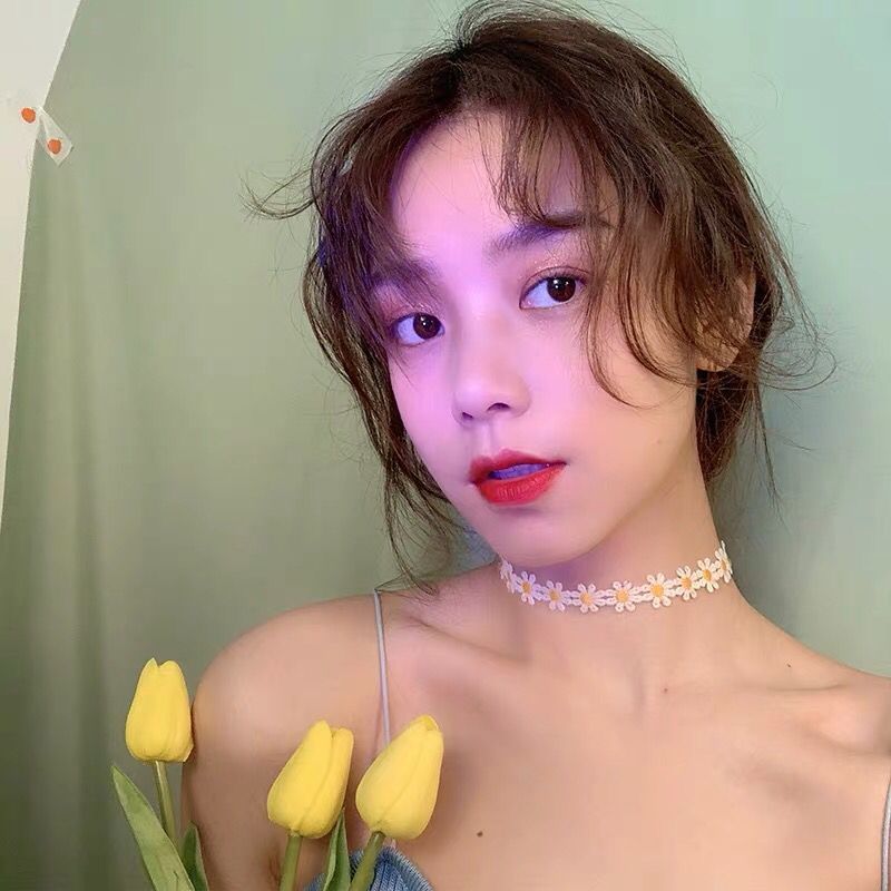 小清新雏菊蕾丝花朵choker项链女韩国甜美气质款手工编织颈链图片