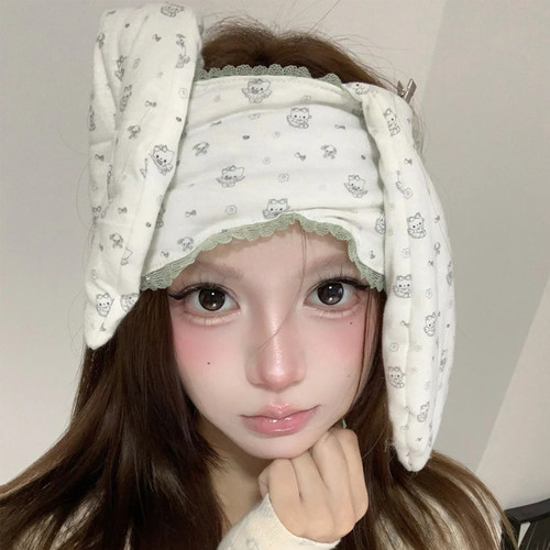 可爱少女感兔耳朵眼罩睡觉女生二次元卡通甜妹助眠睡觉遮光俏皮风