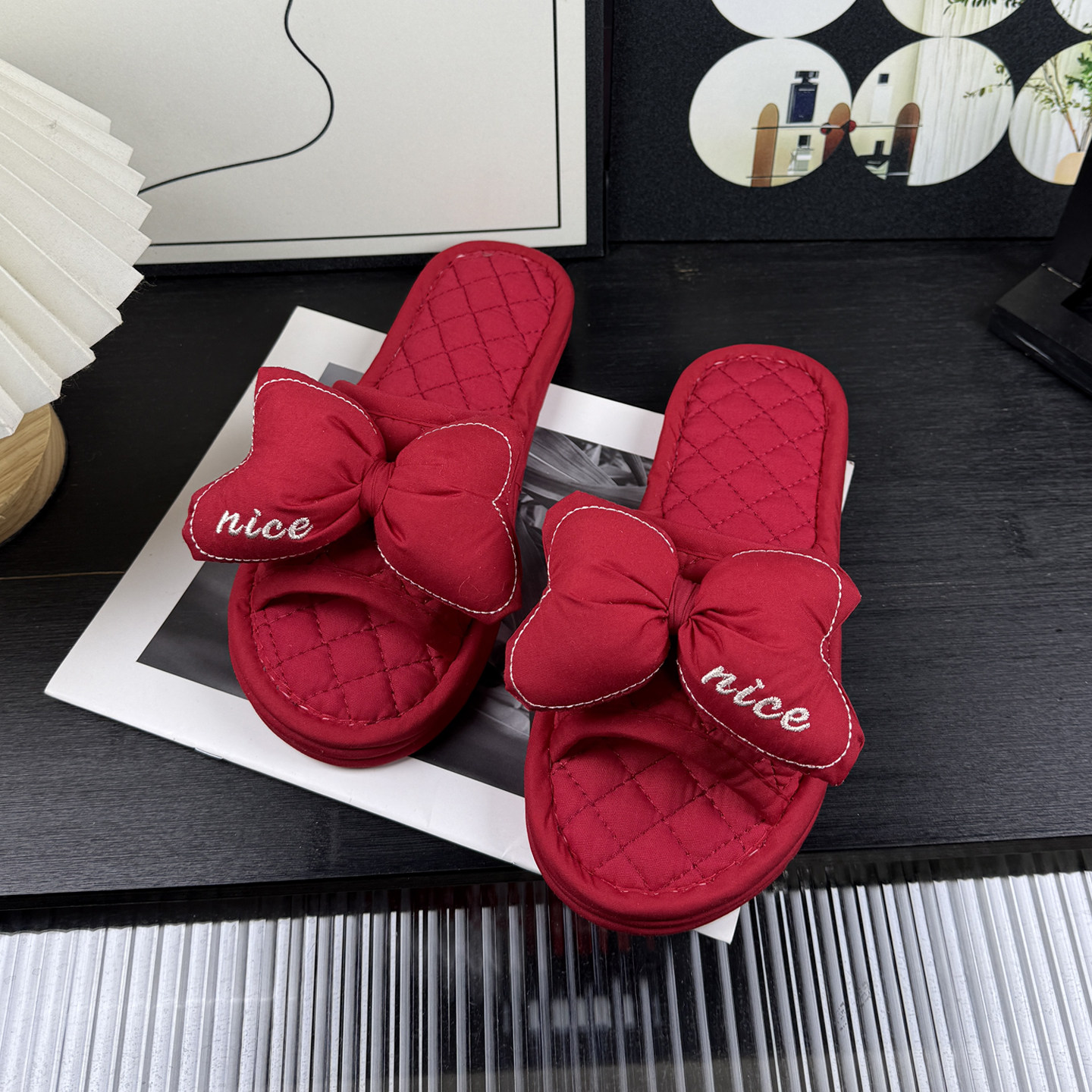 居梦家室内本命年防滑红色拖鞋结婚一对喜庆婚礼新娘陪嫁晨袍婚鞋,居家布艺,居家婚庆拖鞋,淘宝优惠券,粉丝福利购,淘宝优惠卷