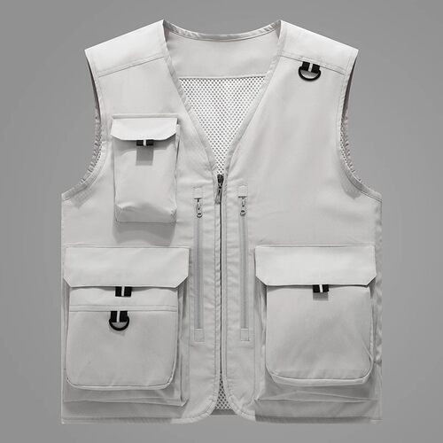 工装马甲男士户外多口袋摄影师钓鱼背心定制印logo工作服导演马夹