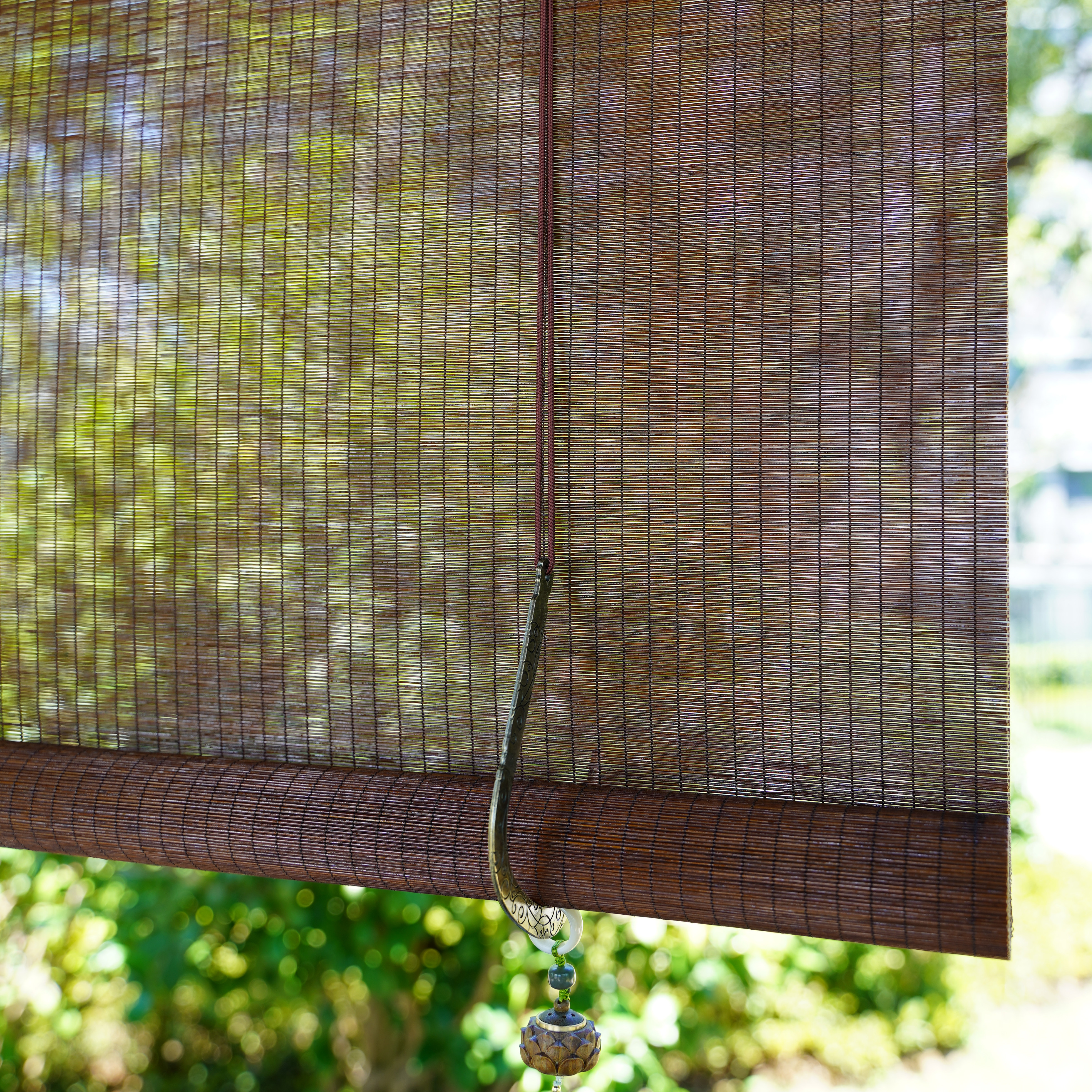 竹帘卷帘窗帘高档名宿背景装修酒店竹窗帘户外凉亭防晒遮阳帘