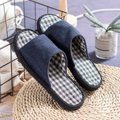 夏季 静音可机洗 千层底手工布底鞋 亚麻家用一字拖鞋 室内情侣凉拖鞋