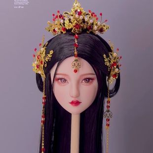 ob27bjd娃娃兵人可儿芭比娃娃古风代6分娃假发套发簪步摇流苏头饰
